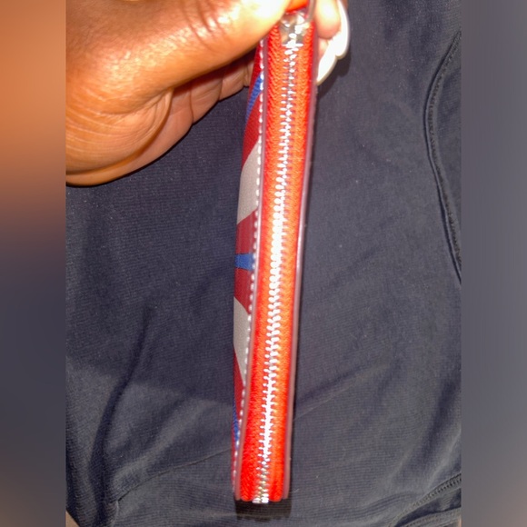 COACH Corner Zip Wristlet With Stripe Print - Picture 5 of 9